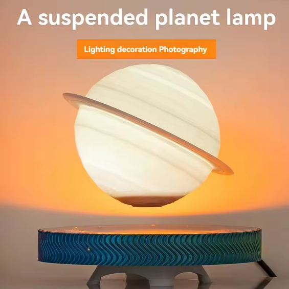 Lampada Saturno Fluttuante a Levità Magnetica – Rotante 360° con LED Decorativi