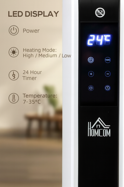 Termoconvettore Elettrico 2180W con Timer e Termostato