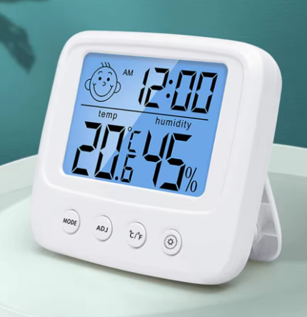 ⏰ Orologio Digitale con Termometro e Igrometro – Display a Faccina 🌡️💧