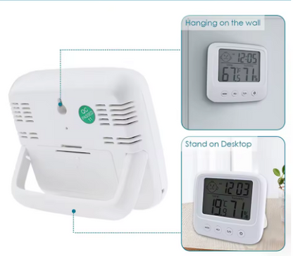 ⏰ Orologio Digitale con Termometro e Igrometro – Display a Faccina 🌡️💧