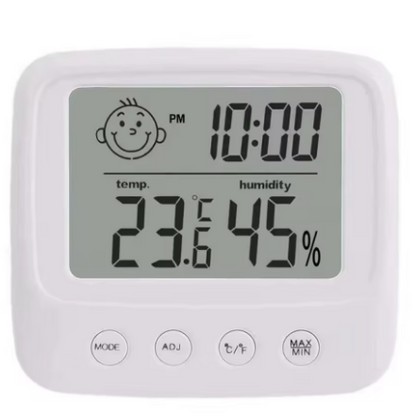 ⏰ Orologio Digitale con Termometro e Igrometro – Display a Faccina 🌡️💧