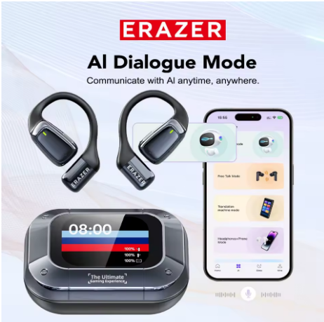 🎧 Erazer XT82PRO – Auricolari TWS Bluetooth 5.3 con Traduttore Integrato 🌍💬
