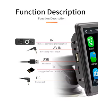 🚘 Schermo Multimediale 7” per Auto – CarPlay / Android Auto / Bluetooth 5.1 🚘