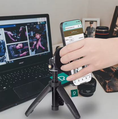 Treppiede magnetico per smartphone Selfie Stick con testa girevole 360°